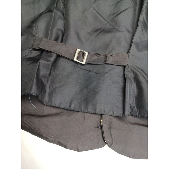 Vtg LAZIO COMO ITALY Classic Fit Vest Black Gold Argyle Diamon Pattern Sz M - Picture 6 of 9